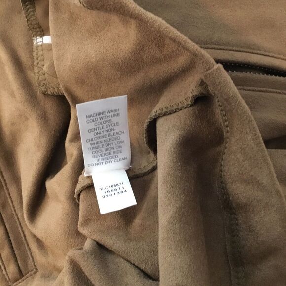 Suede 2 pc Zip Jacket ankle pants suit L (12/14) Old Money Clean Girl J. Jill - Picture 12 of 16